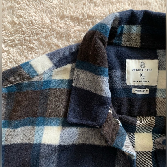 Blue plaid jacket for men - Picture 2 of 3